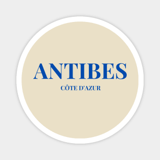 Antibes Côte d'Azur French City Name Text Magnet